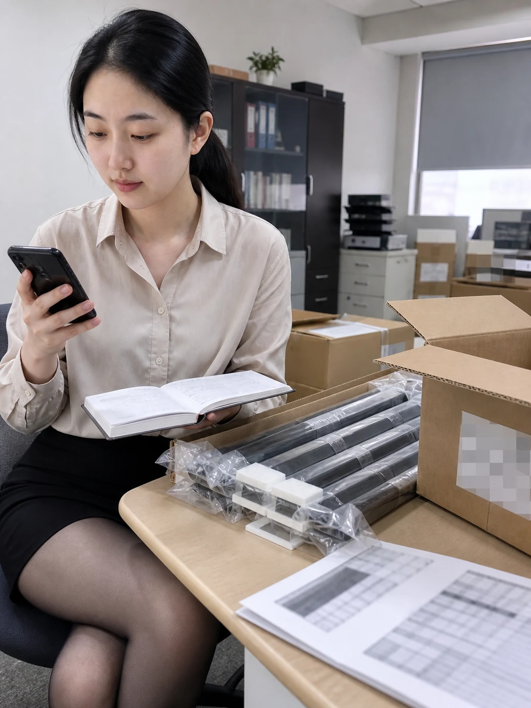 自媒体拍摄人员记录格栅代工尺寸与批次资料